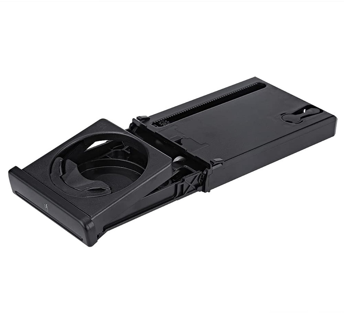 Dailygoods- Bekerhouder Opvouwbaar - Bekerhouder Auto - Bekerhouder Zwart - Bekerhouder Kunststof - Bekerhouder Ventilatiegleuf - Afmeting 27,5 x 10 x 2 cm - Autobekerhouder