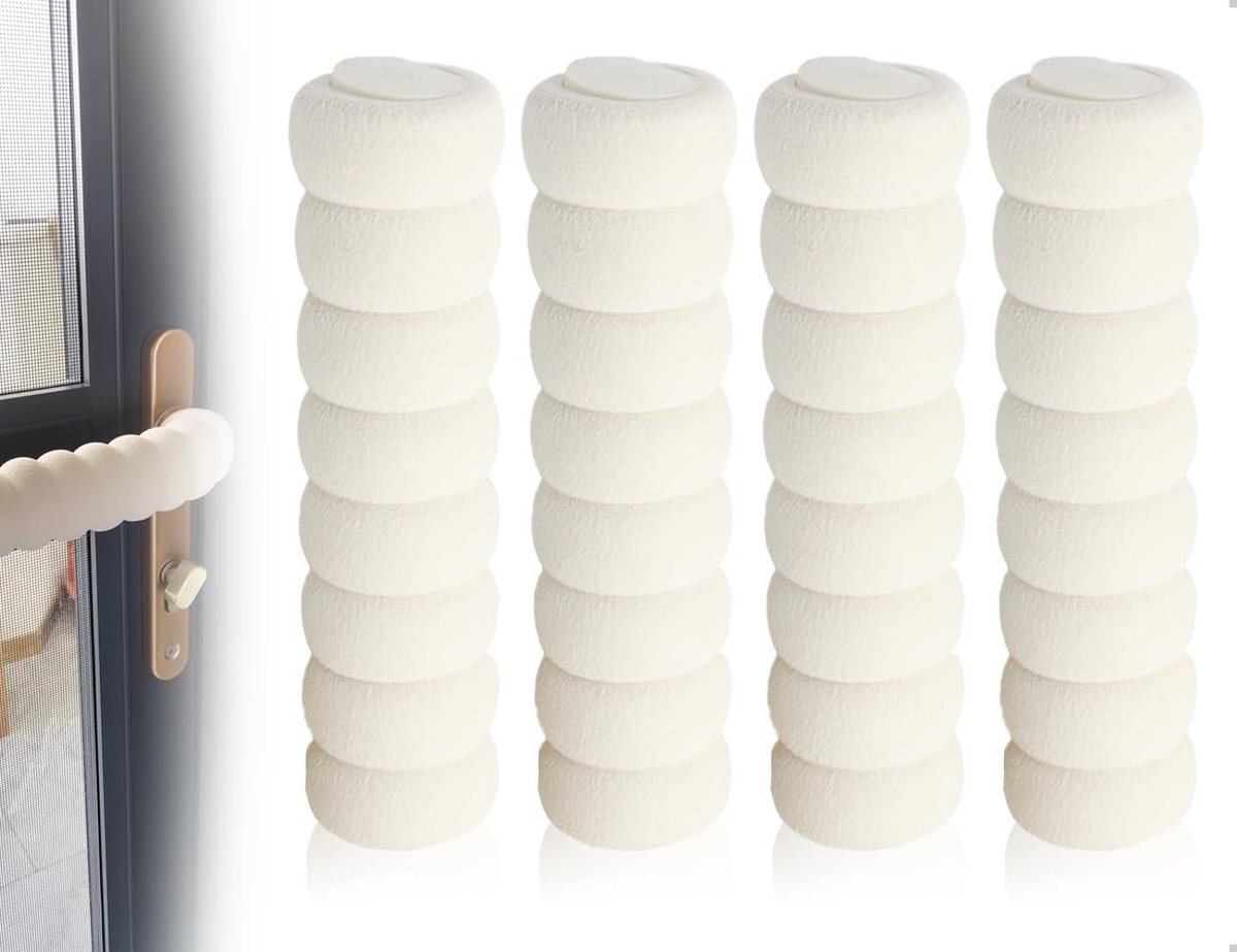 Dailygoods- Deurklinkstopper Set van 4 - Deurbuffer - Deurstoppers voor binnen - Deurvastzetter - Greepafdekking - EVA-materiaal, 3 x 13,5 cm - Deurstopper