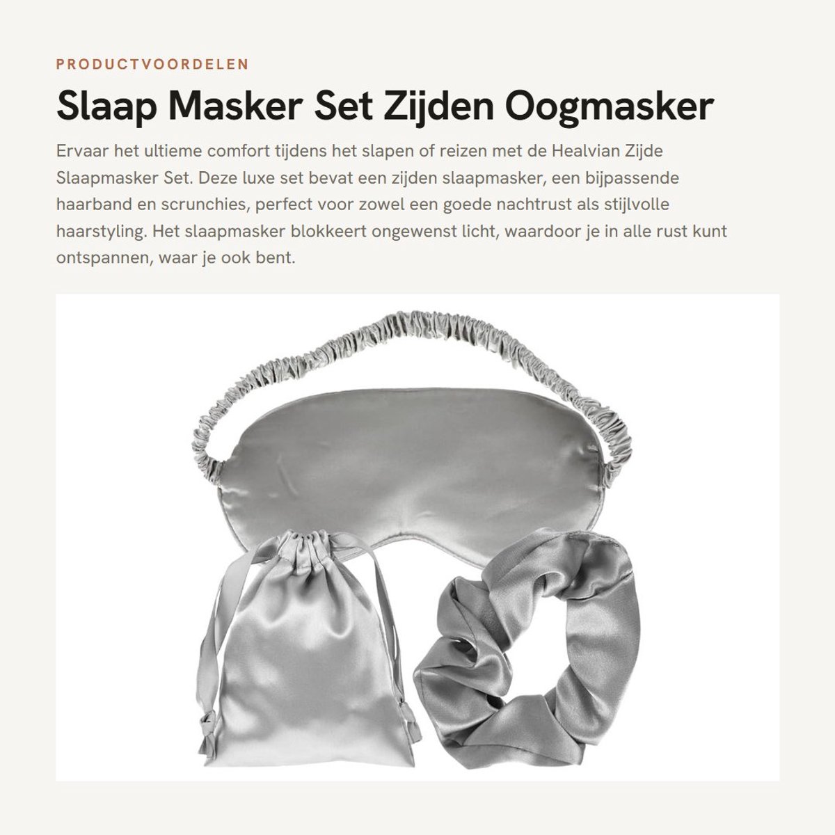 Dailygoods- Slaapmasker Zijde - Slaapmasker Kind - Slaapmasker Vrouwen - Slaapmasker Met Bluetooth - Reisoogdekking - Hoofdband - Oogschaap