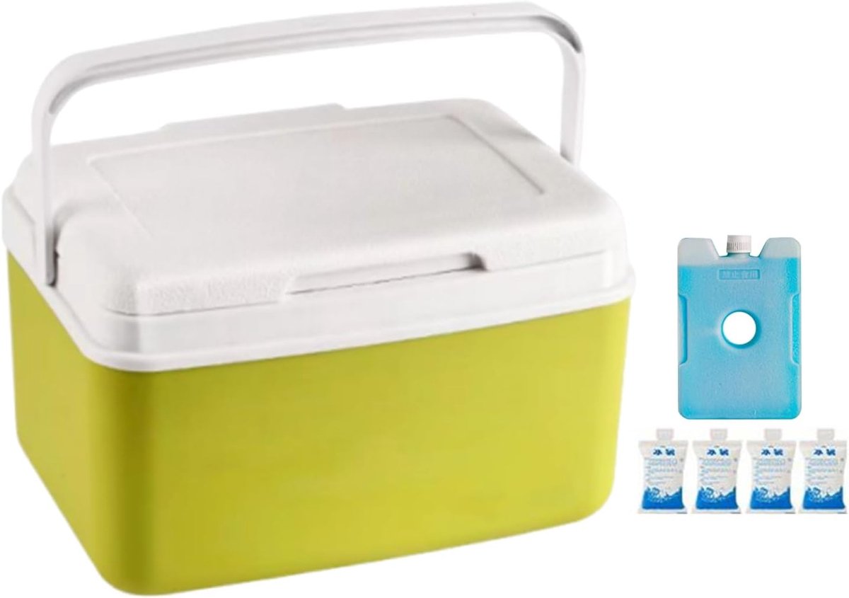 Camping Koelbox - Picknick Koeler - Buiten Eten Koelen - Lekvrij Ontwerp - 15 Liter - Wit