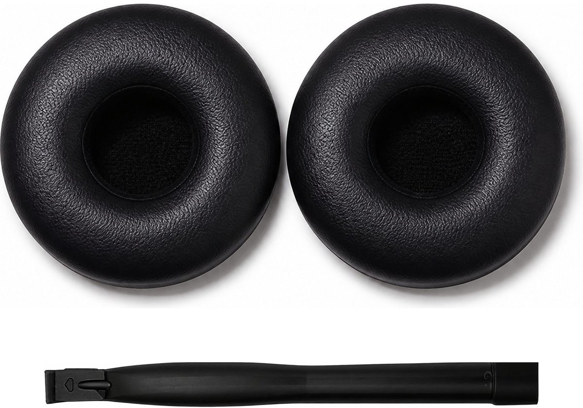 Set Oorkussens voor Sony Koptelefoon - WH-CH510 Oorkussen - WH-CH510/WH-CH500/WH-CH520/WH-CH400/MDR-ZX110/MDR-ZX110NC/MDR-ZX100/MDR-ZX220BT/MDR-ZX300/MDR-ZX310/MDR-ZX330BT/MDR-V100/MDR-V150/MDR-V200 - PU-leer met Schuimvulling - Zwart