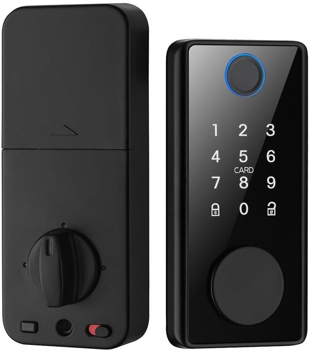 Elektrisch deurslot - Slim slot - Toegangscontrole - Meerdere ontgrendelopties - 35-85 cm deur - Zwart