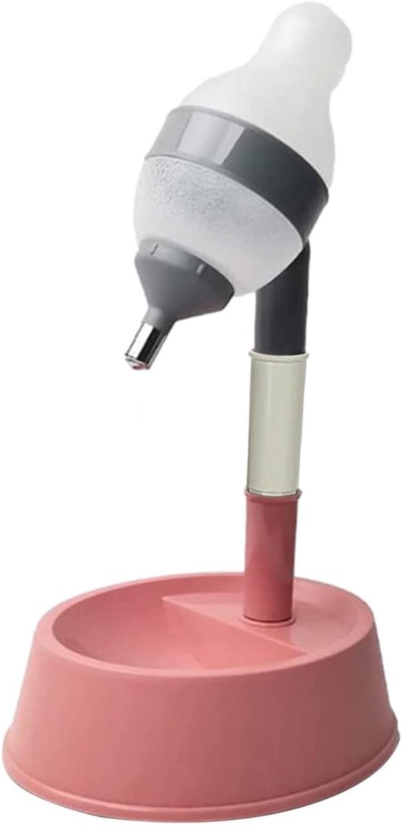 Huisdier Waterdispenser - Honden Kattenbak - Automatisch Voeren - In Hoogte Verstelbaar - 528ml Capaciteit - Roze