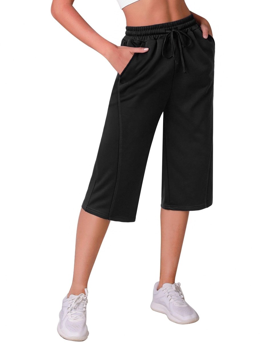 Dailygoods- Joggingbroek Dames 3/4-lengte - Capri Broek - Rechte Pijpen - Casual/Sport - Met Zakken - 65% Polyester/35% Katoen - Capribroek
