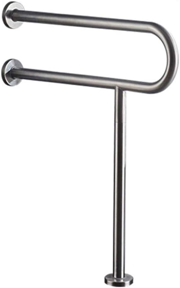 Toiletbeugel - Veiligheidssteun - Extra Stevigheid - Verborgen Montage - 60 cm - Geborsteld Nikkel