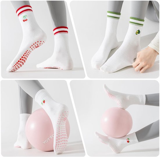 Dailygoods- Pilates Sokken Antislip - Katoenen Sokken - Yoga Sokken - Dames Sokken - Maat EU 36-40 - Comfortabele Stopper Sokken - Yogasokken van Dailygoods — afbeelding 5