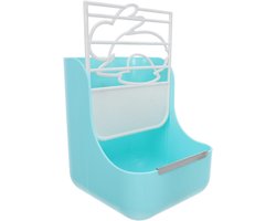 Hooibaar voor kleine dieren - Voerbak - Netjes voeren - Anti-omval ontwerp - 17.5 cm - Hemelsblauw