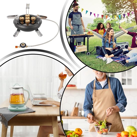 Opvouwbare Camping Kooktoestel - Draagbare Outdoor Stove - Kamperen en Hiken - Windbestendig Ontwerp — afbeelding 3