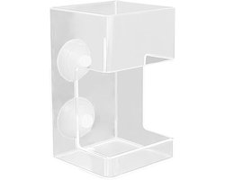 Aquarium Voederbak - Voerbuis Vis - Vis Voeren - Voorkomt Voedselverspreiding - 20x11.3x6.3 cm - Transparant