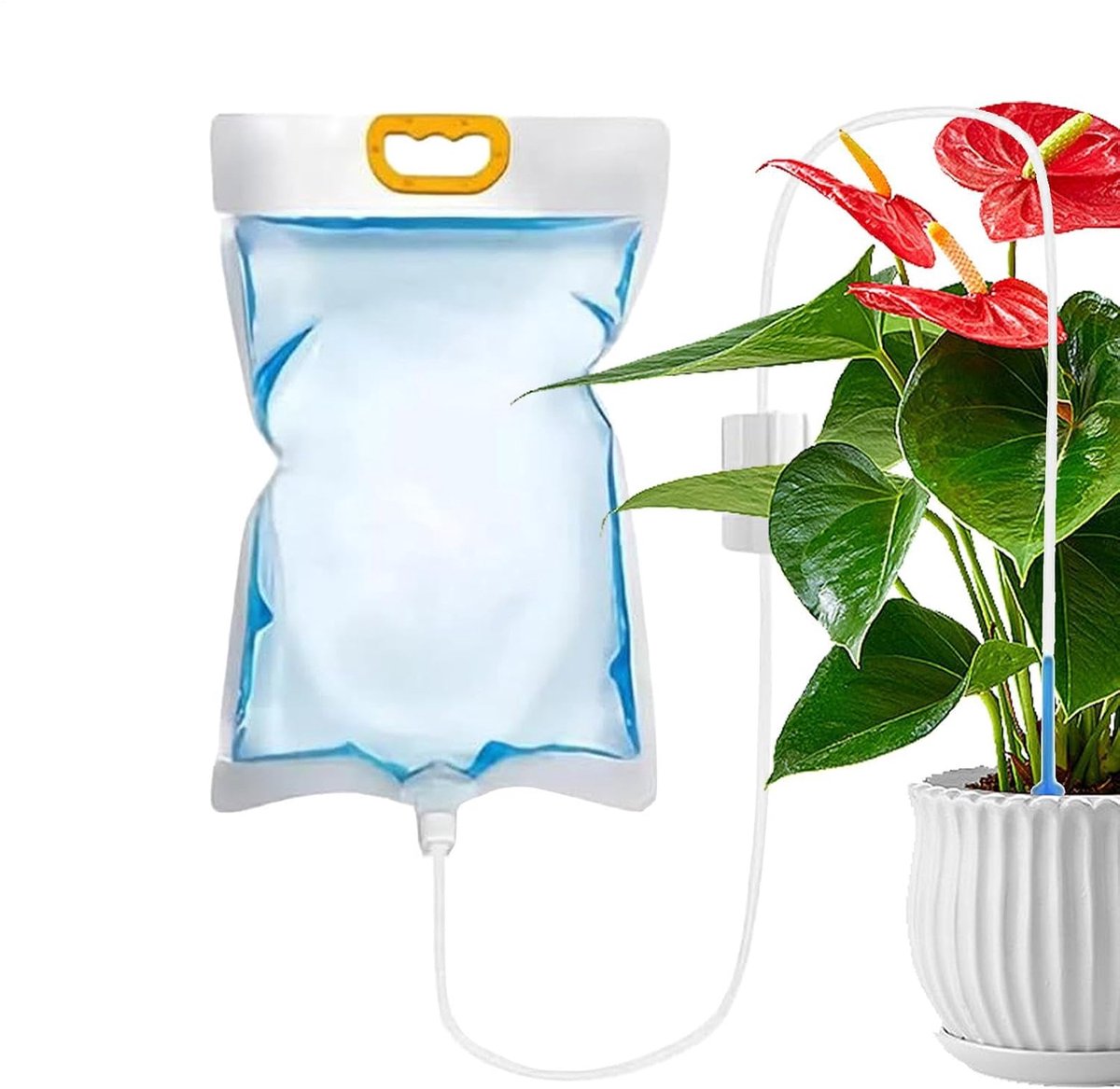 Plantendruppelzak - Automatisch irrigatiesysteem - Planten water geven - Instelbare doorstroming - 35 liter - Groen