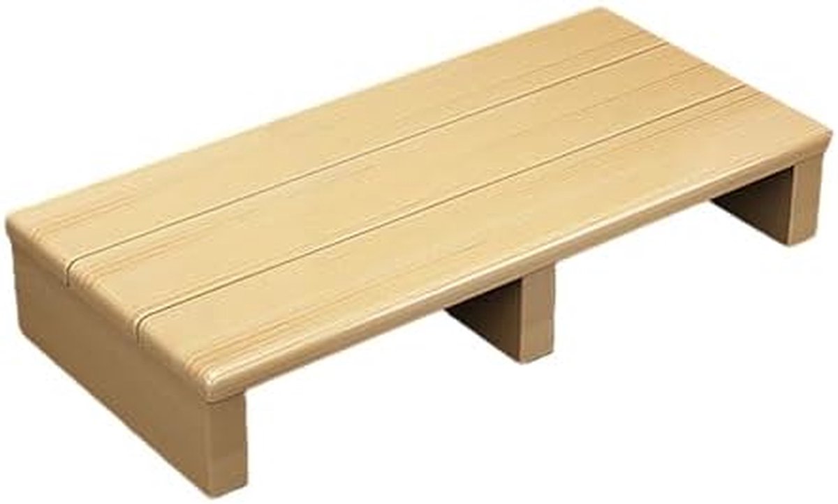 Houten opstapje - Voetenbankje - Veilig bereiken - Antislip ontwerp - 40-100 cm - Natuurlijk hout