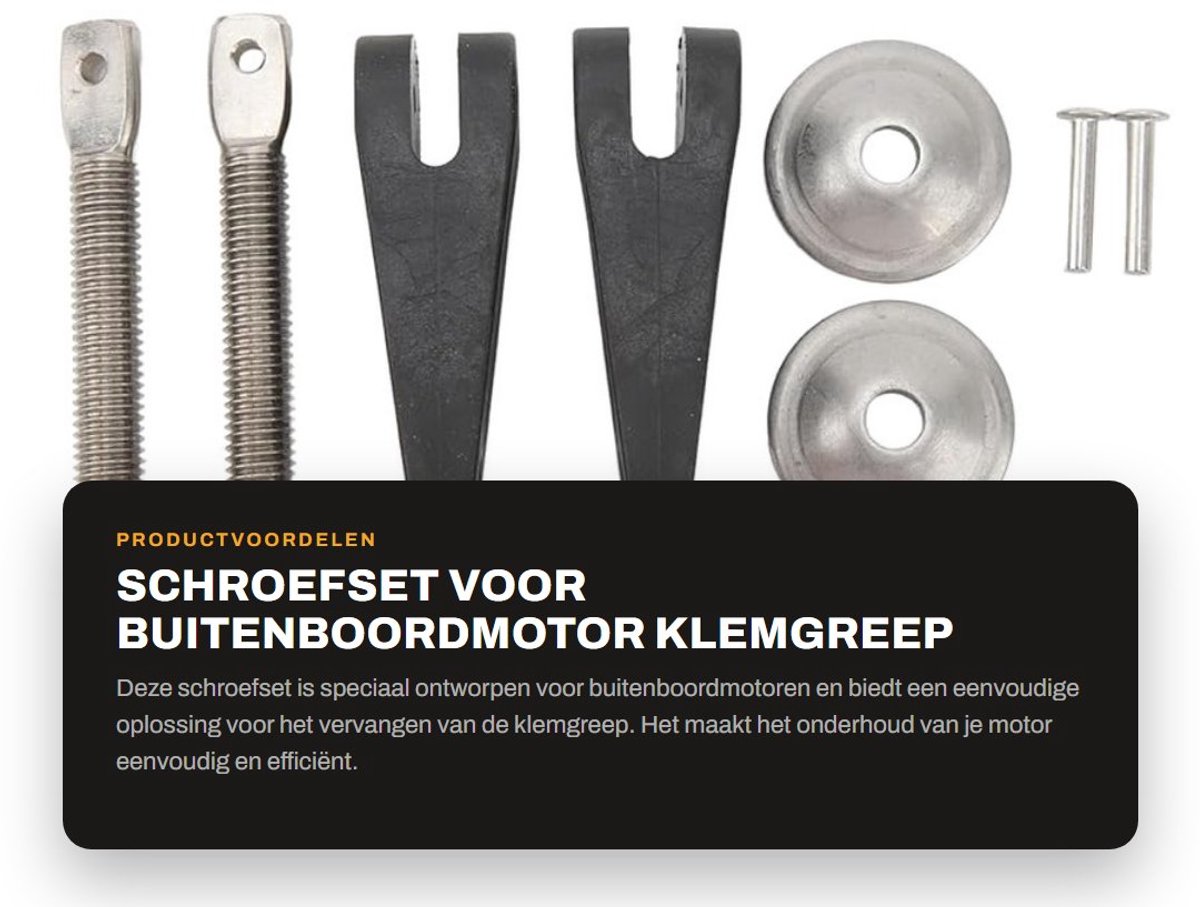 Dailygoods- Buitenboordmotor Klemgreep Schroevenset - Klemgreep Assy - Handvat - Stabiel en Betrouwbaar - Geschikt voor 2SH-BEUGEL - Eenvoudig te Gebruiken - Buitenboordmotor Schroefset