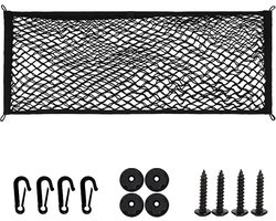 Kofferbaknet - Bagagenet Organizer - Auto Organiseren - Hoge Elasticiteit - 100x40 cm - Zwart