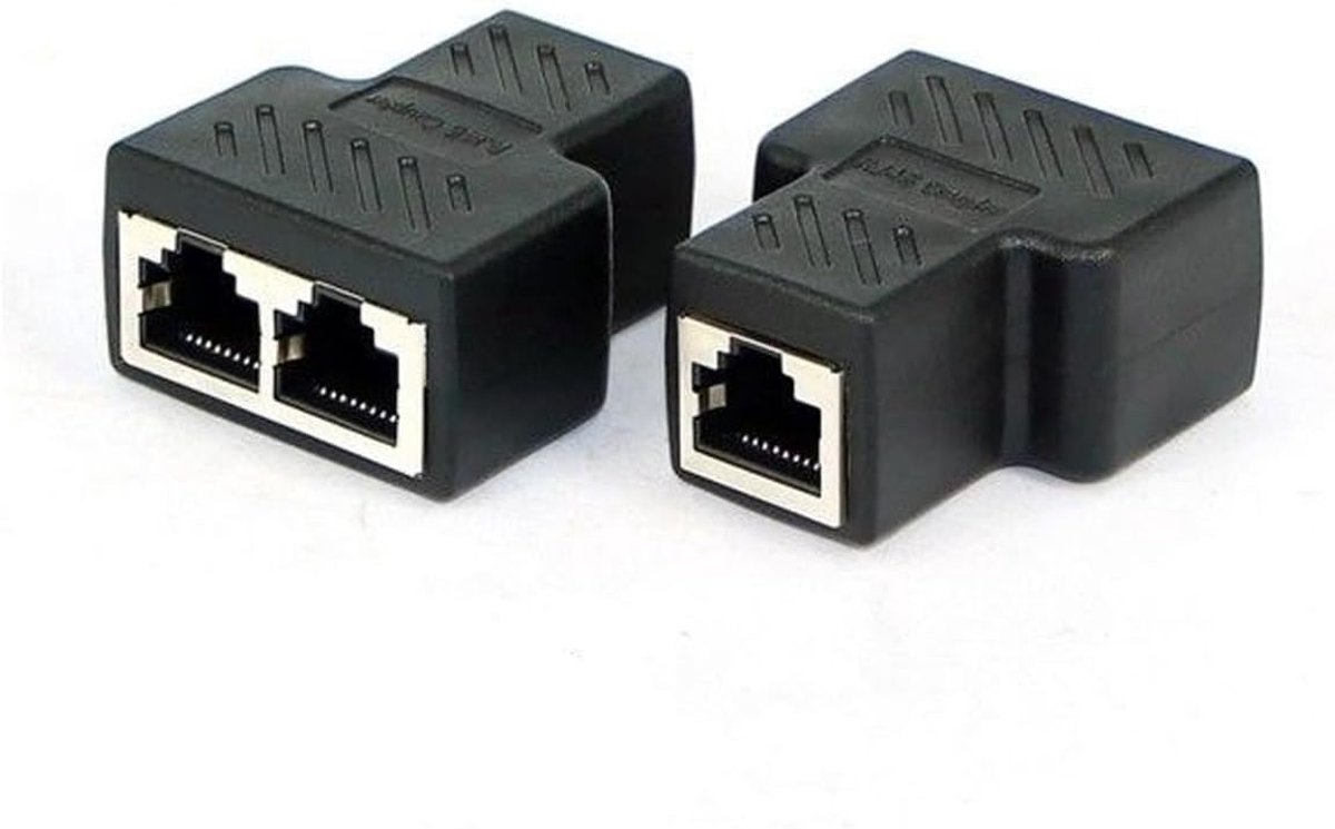 RJ45 Splitter Adapter Cat6 Netwerk Ethernet UTP STP 8P8C Plug naar Twee Poorten