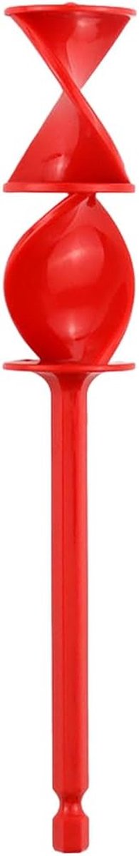 Mixer Opzetstuk Verf Roerder Harsen Mengen Dubbel Spiraalontwerp 165 mm Rood