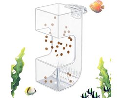 Aquarium Voerbakje - Voerhouder Schaal - Vis Voeren - Zinkend Positioneringsmechanisme - 13 cm - Transparant