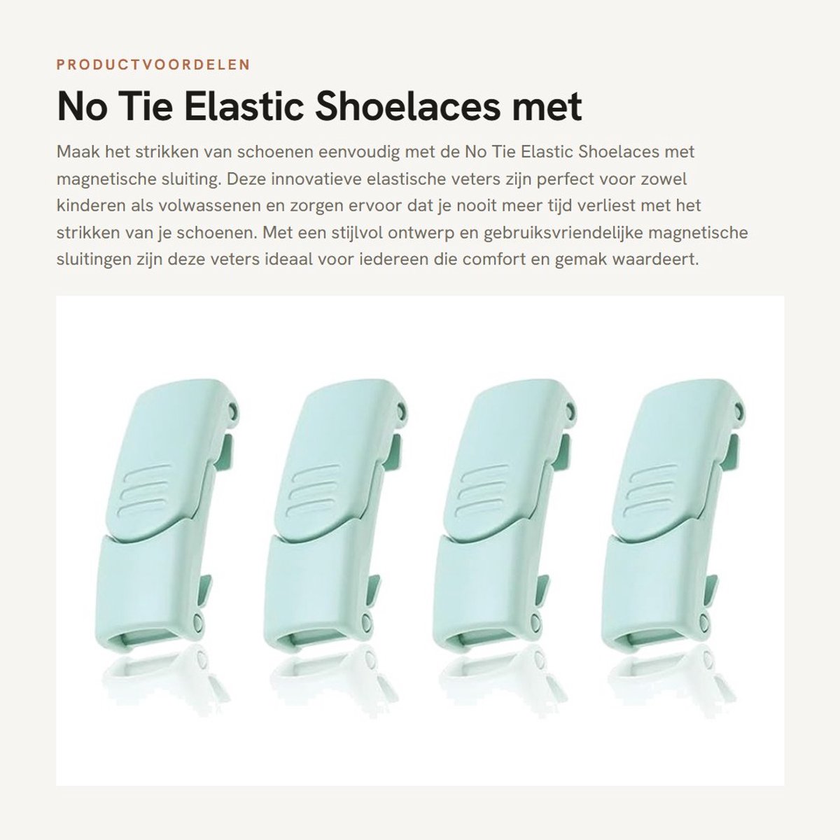 Dailygoods- Elastische Veters - Antislip Sluiting - Geschikt voor Kinderen/Volwassenen - 2 Paar - Verstelbaar - Magnetische Sluiting