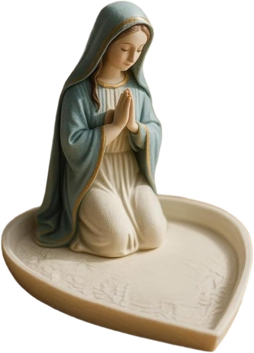 Rozenkrans Houder - Ketting Display - Spirituele Rituelen - Sculpturale Details - 12 x 6 cm - Zwart