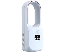 Bladloze Ventilator - Luchtcirculator Bureau - Persoonlijk Comfort - Warm en Koud - 38x13x38 cm - Enkel Attribuut