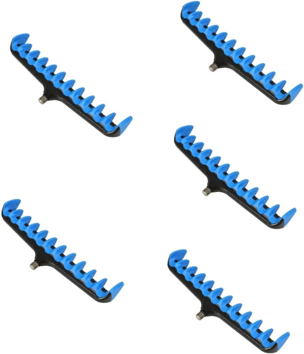Vissteun Koppen - Hengelsport Accessoire - Vissen Stabiliseren - Puntige Vork Ontwerp - 5 Stuks - Blauw