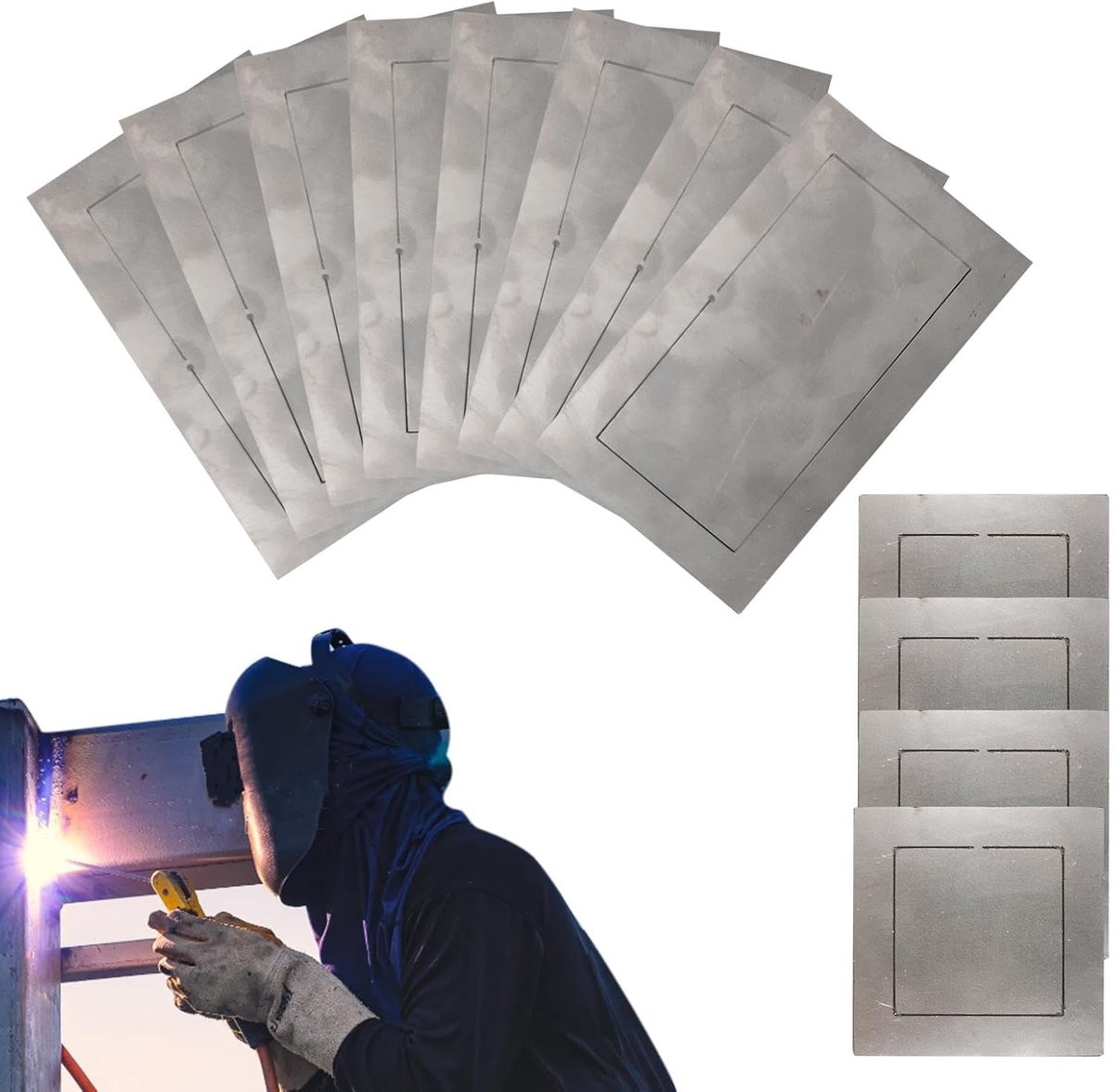 Lasmetsel kit - Oefen coupons - Vaardigheden verbeteren - Veiligheidsbehandelde randen - 12 stuks - Metaal