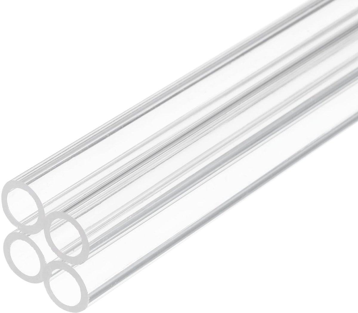 Dailygoods- Plastic Buis 10 Inch - Doorzichtige Acryl Buis - Stijve Buis 7 mm x 10 mm - 4 Stuks - Waterleidingen/Sanitair - Weerbestendig/Duurzaam
