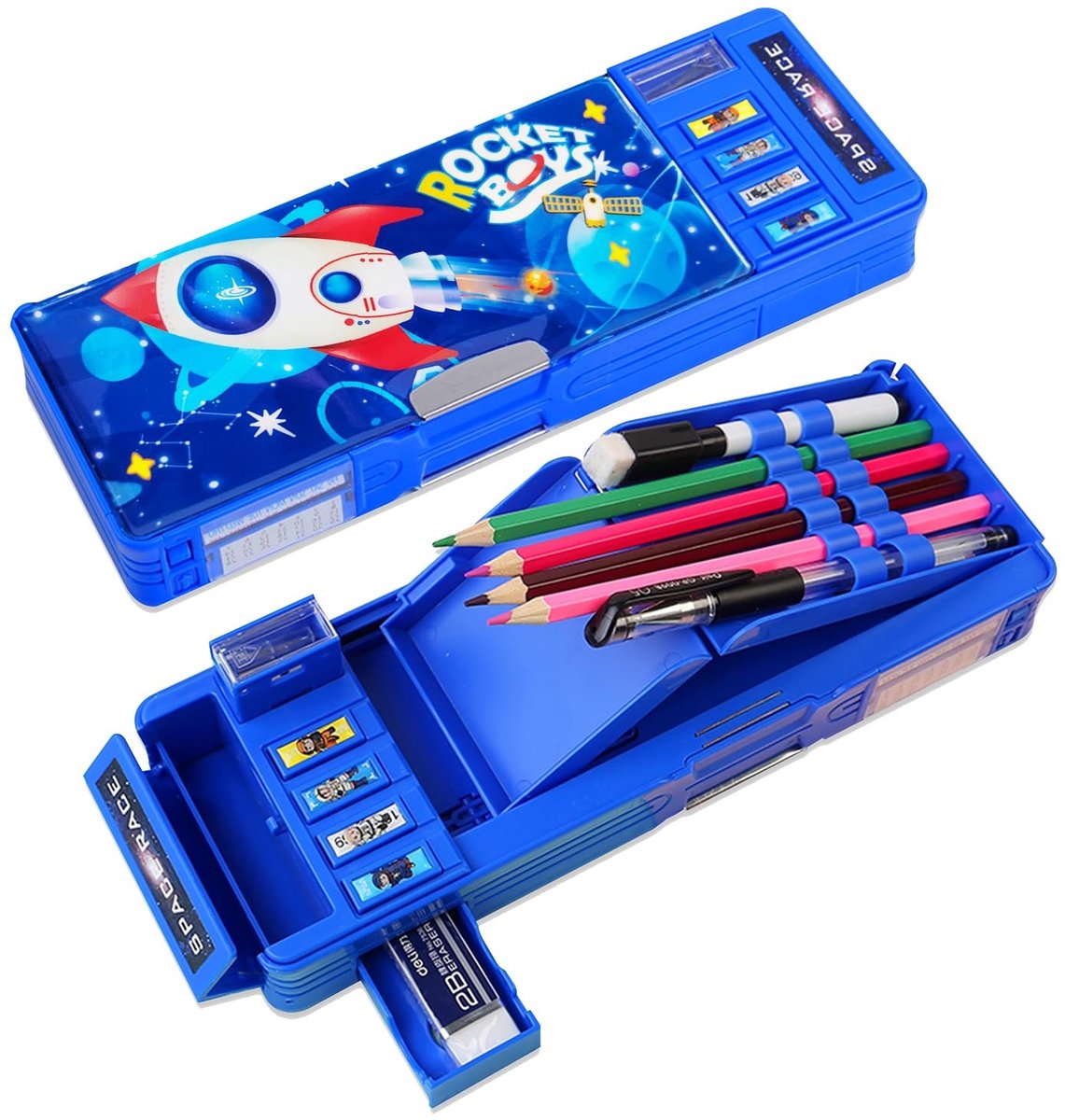 Dailygoods- Potloodetui Multifunctioneel - Pennenhouder - Puntenslijper - Bureau Organizer - Schoolbenodigdheden - Duurzaam Design - Pennenbak