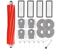 Dailygoods- Accessoirekit Hoogwaardige Onderdelen - Hoofdborstel - HEPA Filters - Mop Pads - Zijborstels - Stofzakken - Compatibel met Roborock Qrevo S/Pro/MaxV/Plus - Robotstofzuigeronderdelen