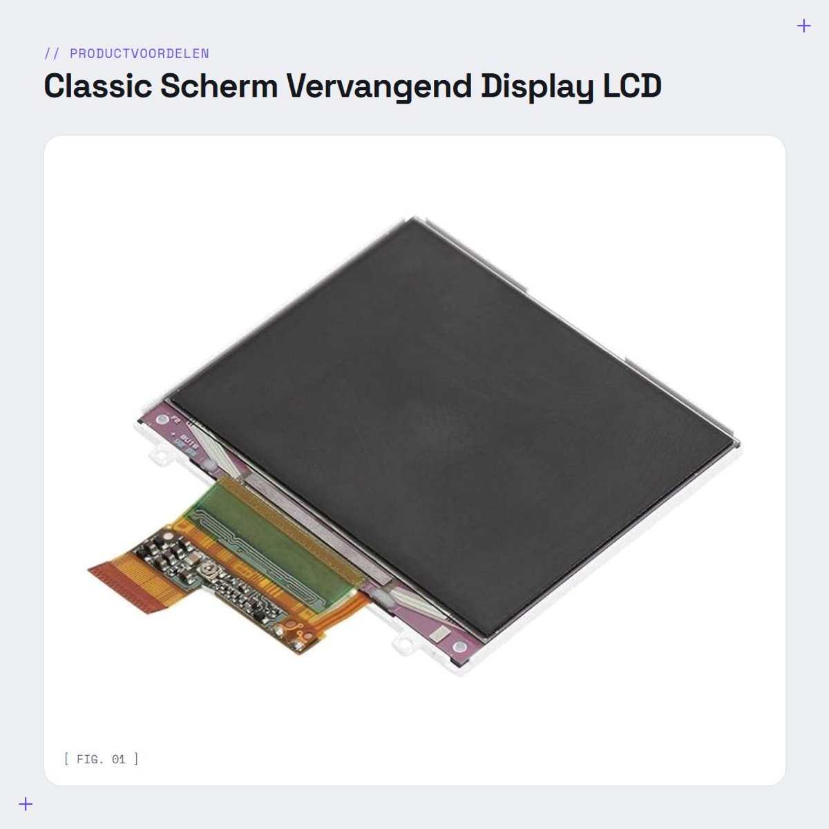 Dailygoods- LCD-Scherm Vervangend - Classic 6e Generatie - 5,7 x 4,8 cm - Goede Weergaveprestaties - Eenvoudige Installatie - Nieuw