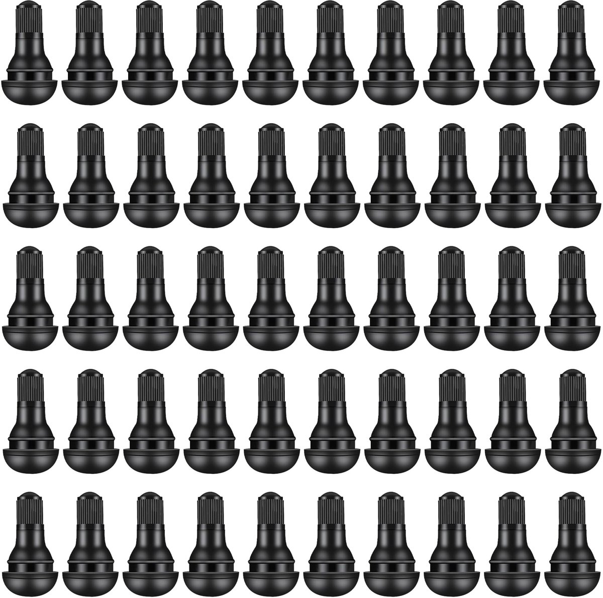 Dailygoods- Bandenventiel 50 Stuks - Rubberen Ventielen - Autoventiel - Snap-in Ventielen - Geschikt voor Auto/Motorfiets/Quad - Hoogwaardig en Luchtdicht - Ventiel