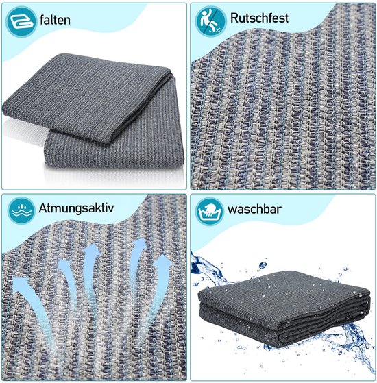 Dailygoods- Tenttapijt 100% HDPE - Multifunctioneel Buitenkleed - Campingtapijt met 13 Haringen - Wasbaar - Waterdoorlatend - Draagtas inbegrepen - Campingkleed van Dailygoods — afbeelding 3