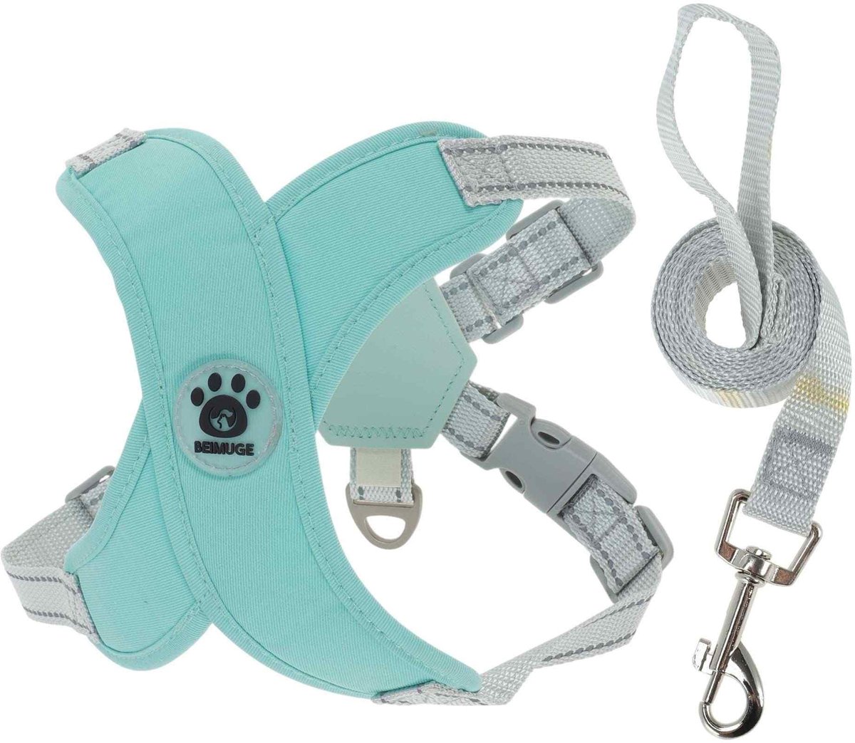 Dailygoods- Hondentuigje Verstelbaar - Hondenriem - Anti Trek - Ademend Hondenvest - D-vormige Ring - Geschikt voor Middelgrote Honden/Puppy's - Hondenharnas