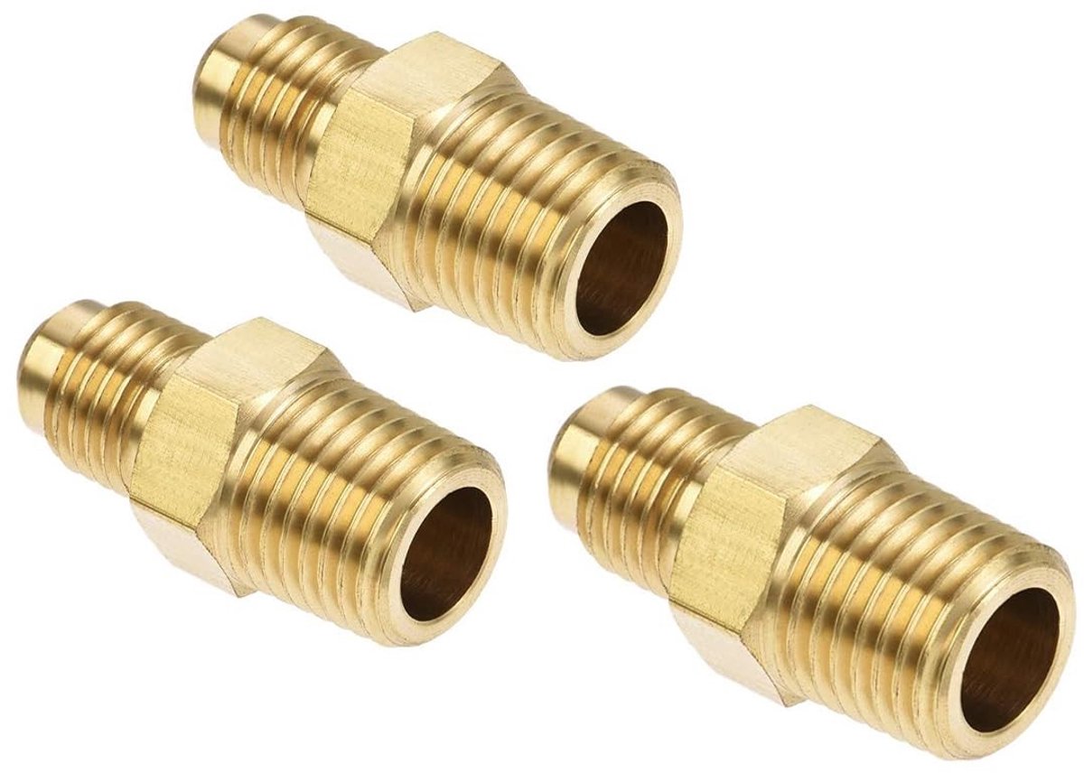 Dailygoods - Messing Slangadapter 1/4 SAE naar 1/4 NPT, 4 stuks