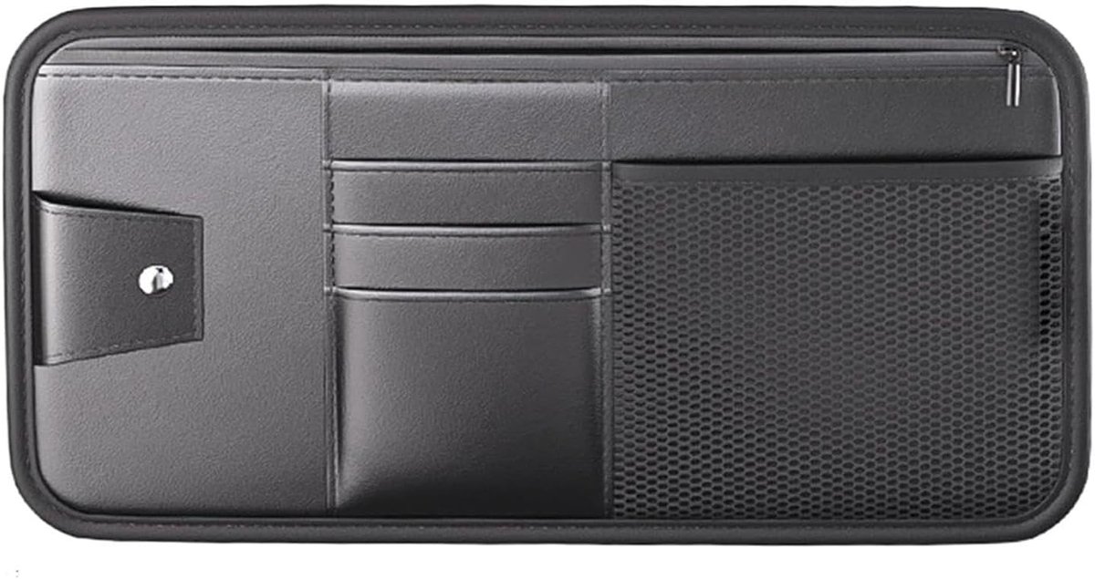 Zonneklep Organizer - Auto Opbergvak - Auto Organiseren - Veelzijdig Gebruik - 32.5x16.5cm - Zwart
