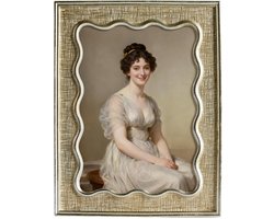 Dailygoods - Afuly 7x5 fotolijsten gouden fotolijsten vintage fotolijst 5x7 sierlijke fotolijst 7 X 5 luxe barokke hars curve gouden frame voor tafelblad muur opknoping, woondecoratie geschenken voor vrouwen