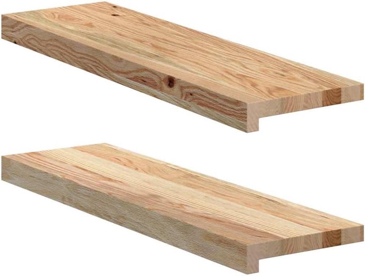 Houten vensterbanken - Vensterplaten - Decoratie - Massief eikenhout - 70x20x2 cm - Onbehandeld