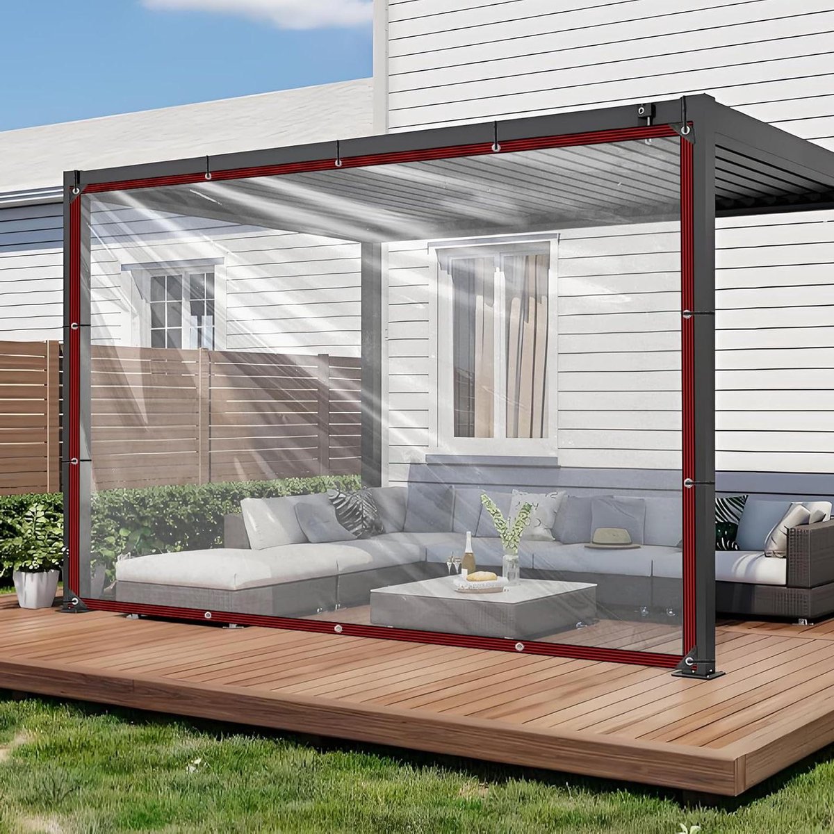 Transparant Tarpaulin - Waterdicht Zeil - Tuin Beschermen - Met Oogjes - 2 x 3 m - Transparant