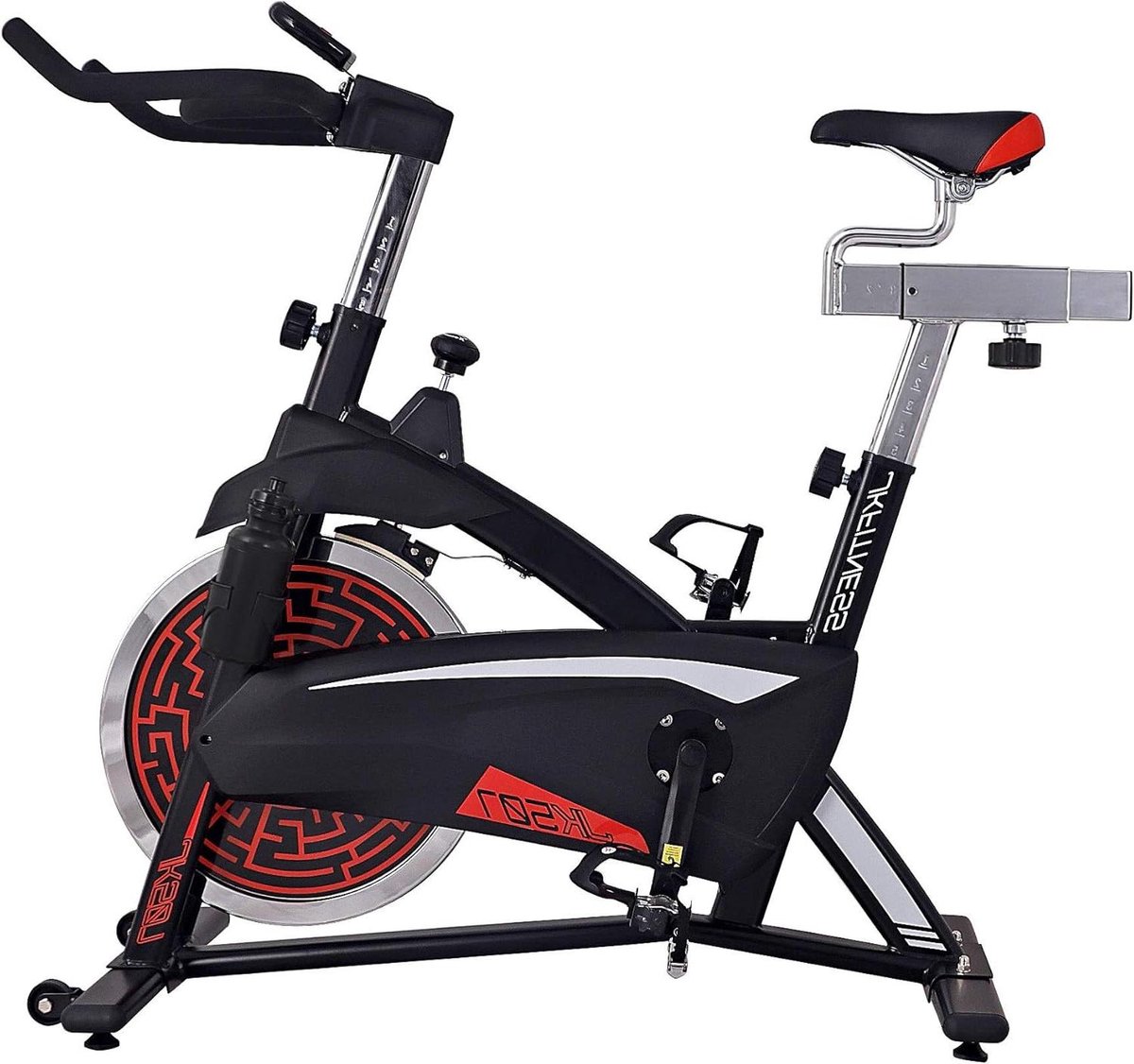 Spin Bike Hometrainer - Indoor Fiets - Intensieve Cardiotraining - Zwaar Vliegwiel - 130 kg Max Draagkracht - Zwart