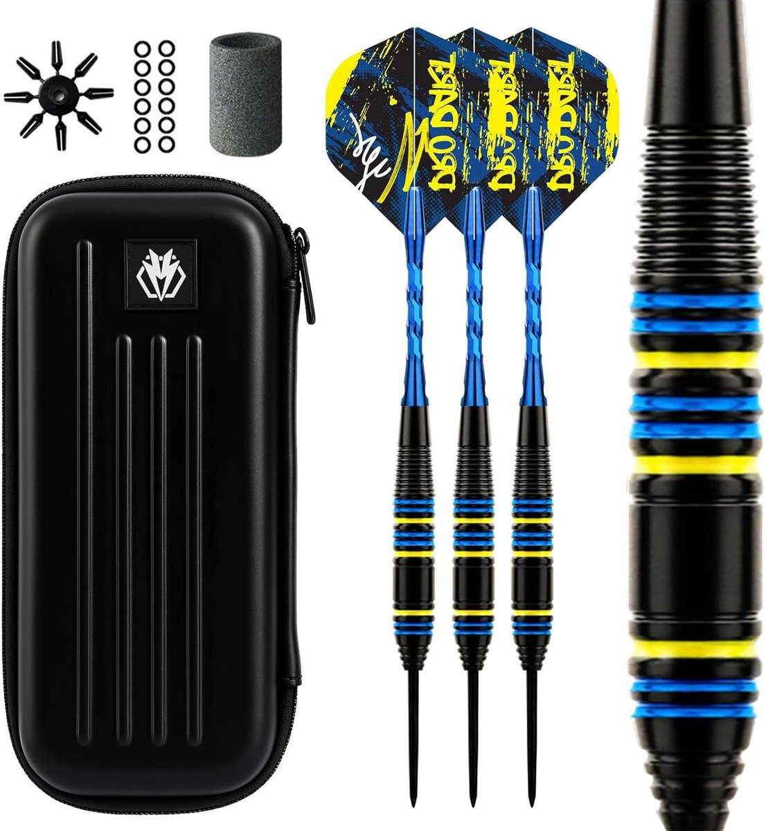 Stalen Tip Darts - Metalen Darts Set - Precisie Werpen - Roestvrijstalen Koppen - 191 g - Blauw-Zwart