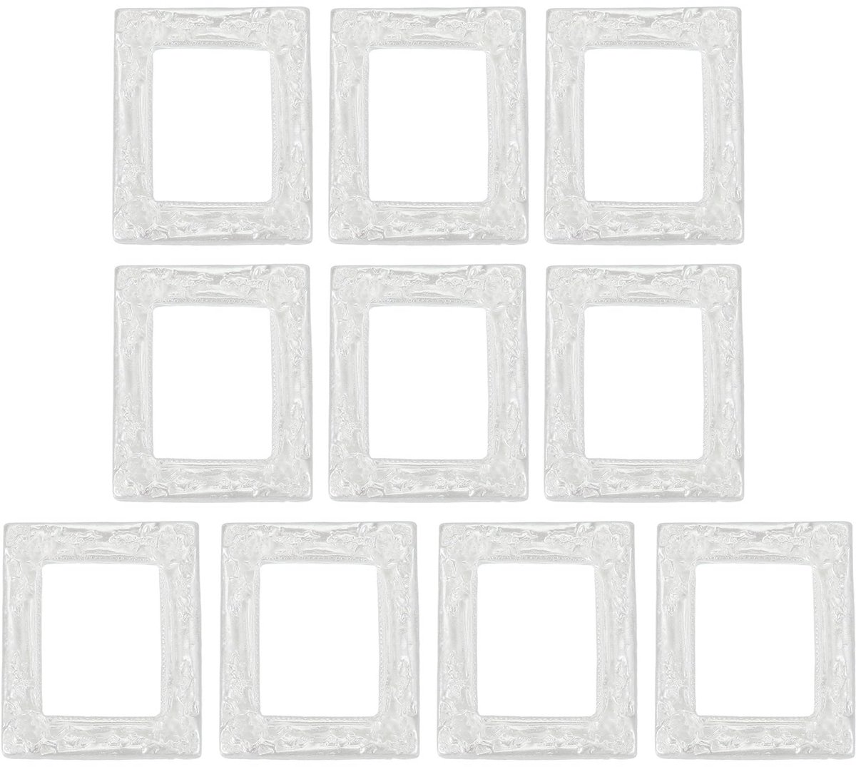 Fotolijsten, mini kleine fotolijsten rechthoeken sieraden presentatie accessoires voor doe-het-zelf tafeldecoratie fotografie bruiloft wit, 1,5 x 1,2 inch