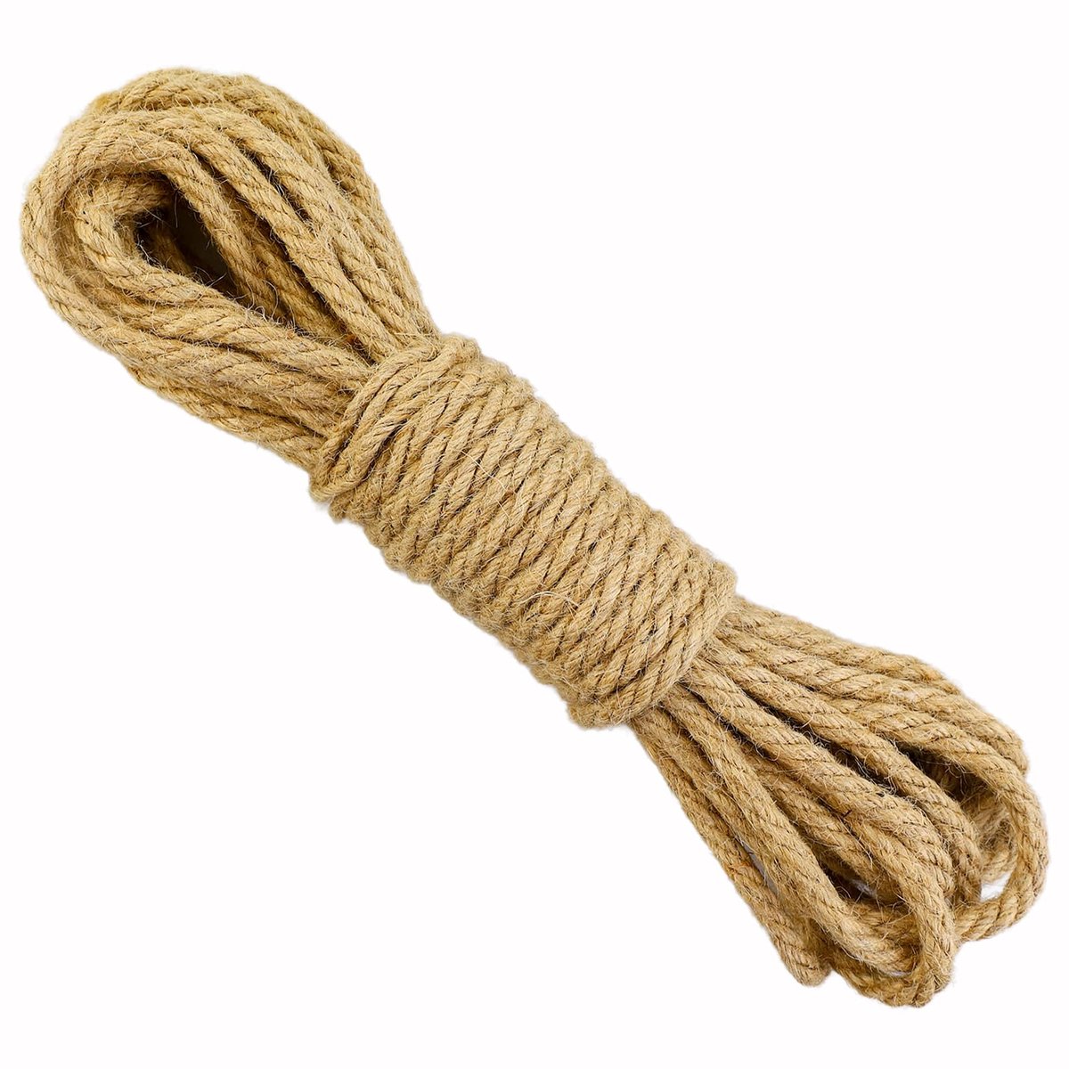 1 rol 8 mm dik natuurlijk jute touw, 10 m tuintouw, natuurlijk jute touw, rol decoratie, natuurlijk jute touw, voor pakketten