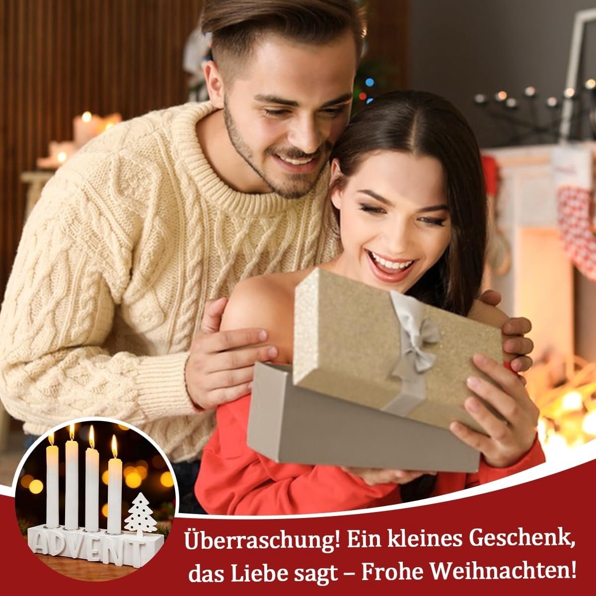 adventskrans, adventsstuk, langwerpige adventskandelaar, hout, adventskrans, modern, adventskaarsdienblad, Kerstmis, adventsdecoratie, tafeldecoratie, kerstdecoratie – foto 4