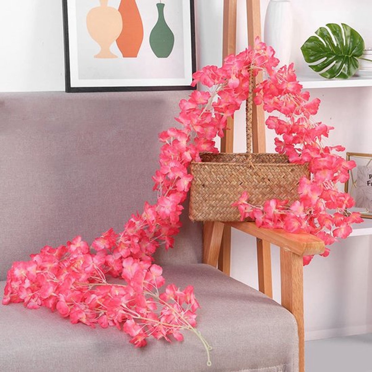 Allecto - Kunstmatige Garland - Bloemenkrans - Eenvoudig te