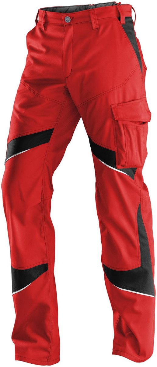 KUBLER ACTIVIQ 25505365 Werkbroek DAMES Veiligheidsbroek Rood Zwart - Goed Zichtbaar - Krasvrij - Industrieel Wasbaar