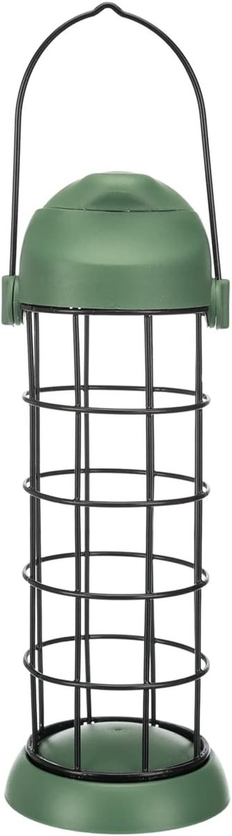 Voederdispenser voor vogels - Vogelvoederhuisje Voerstation - Buiten Voeren - Robuuste materialen - Ø 8 x 22 cm - Groen
