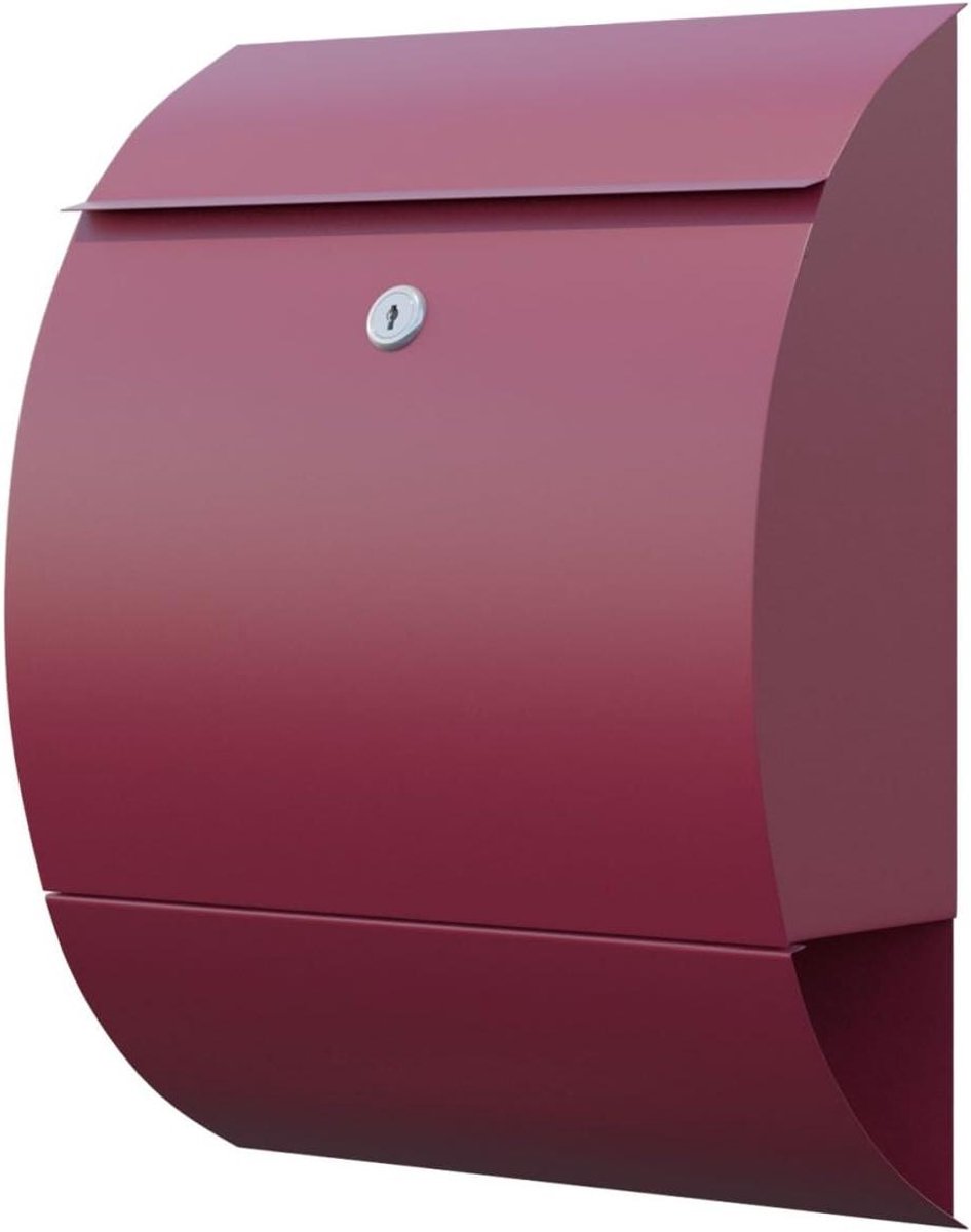 Muurbrievenbus - Brievenbus muur - Post ontvangen - Gepoedercoat staal - 315 x 405 x 13 cm - Mat rood