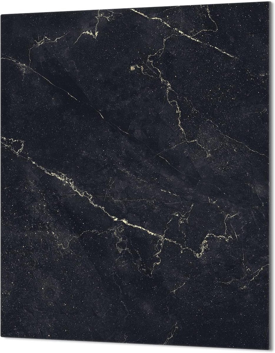 Kookplaat Afdekplaat - Snijplank Glas - Keuken Beschermen - Krasbestendig Gehard Glas - 40 x 52 cm - Marmer