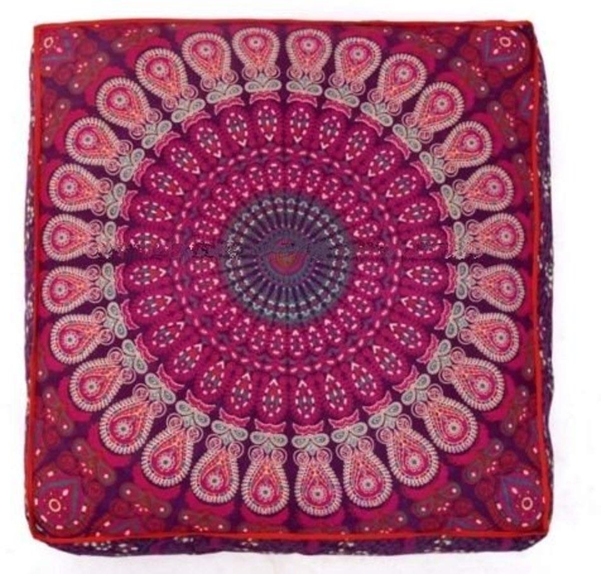 Vloerkussen decoratieve sierkussensloop penkussen, bankkussen, bankkussen, poef Boho Ottoma, pompon, outdoor kussenhoes, kussensloop, huisdierbed (alleen cover)