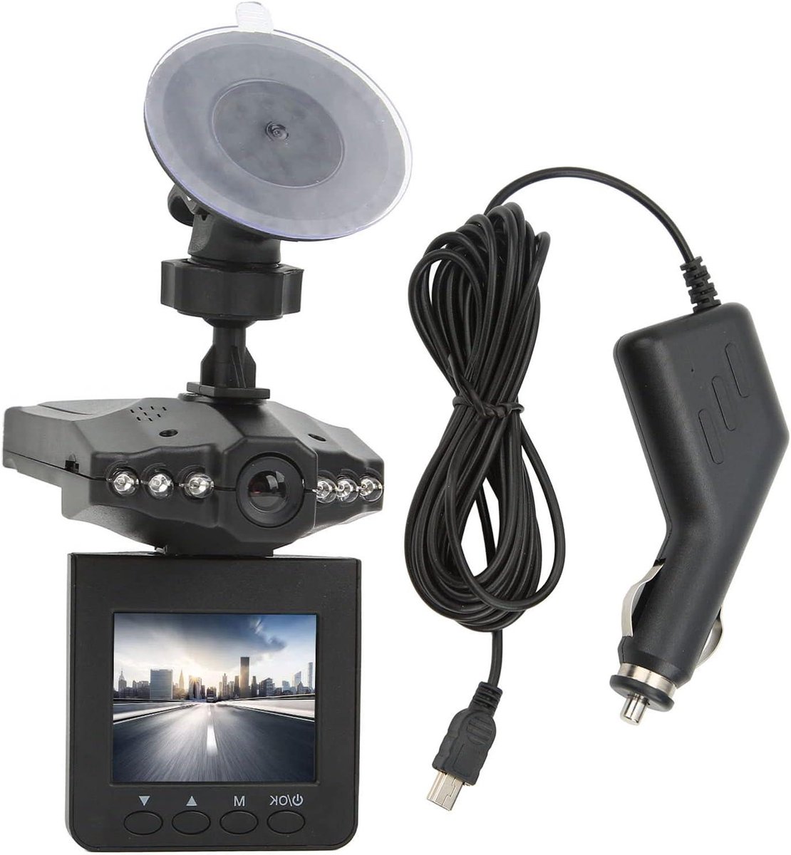 Auto Dash Cam - Autocamera Videorecorder - Veilig Rijden Vastleggen - Infrarood Nachtzicht - 120 Graden Groothoek - Zwart