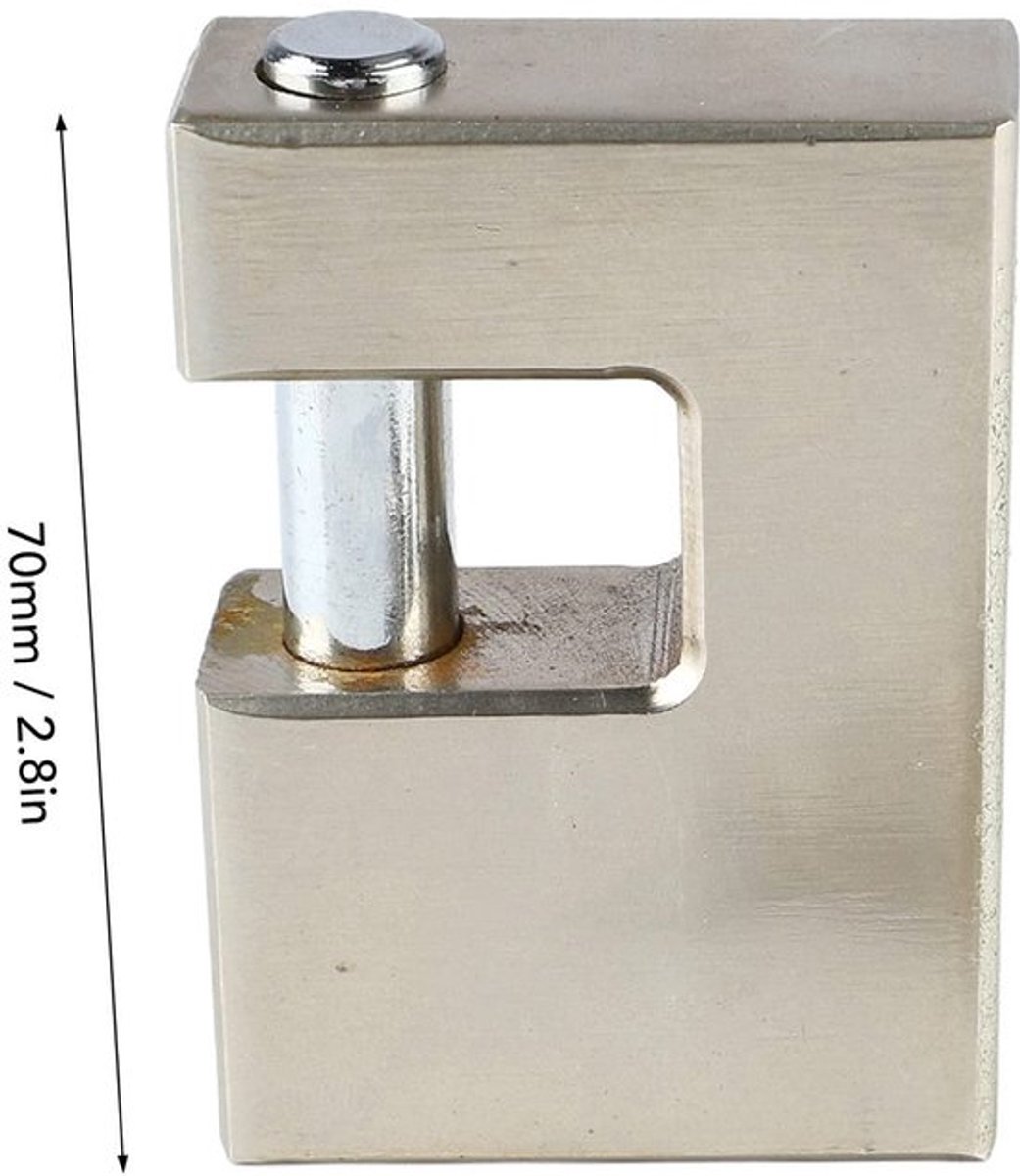 Dailygoods- Hangslot Waterdicht - 2 Stuks - Roestvrij Staal - Sleutel